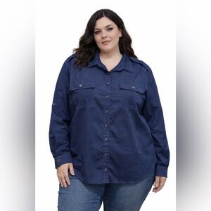 Tilley Endurables Navy Button-Up Shirt | Made in 🇨🇦 | 2X